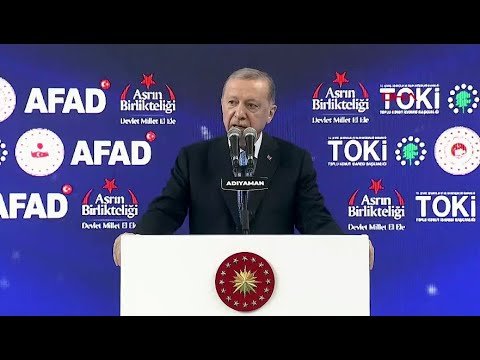 Cumhurbaşkanı Erdoğan, Adıyaman’da Deprem Konutlarının Kura Çekimi ve Teslim Töreni’nde konuşuyor