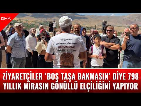 Ziyaretçiler 'boş taşa bakmasın' diye 798 yıllık mirasın gönüllü elçiliğini yapıyor